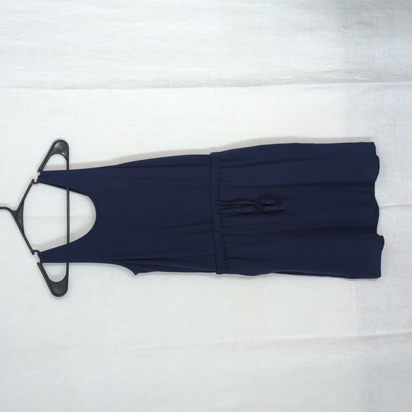 🍉 Lou & Grey Navy Blue Jersey Cinch Waist Tank Dress Size Extra Small - Picture 1 of 7